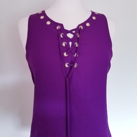 INC Womens Chiffon Grommet Tank Top Size 2 Gift - Picture 4 of 8